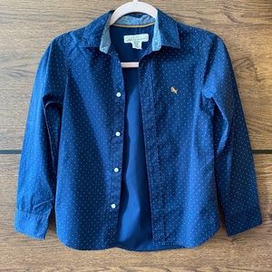 H&M L.O.G.G. Boys Navy Button Down US 9-10Y EUC